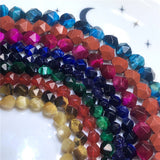 Tiger Eye Faceted Stone Loose Beads DIY Jewelry Making Bracelet
