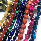 Tiger Eye Faceted Stone Loose Beads DIY Jewelry Making Bracelet