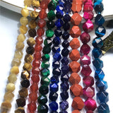 Tiger Eye Faceted Stone Loose Beads DIY Jewelry Making Bracelet