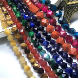 Tiger Eye Faceted Stone Loose Beads DIY Jewelry Making Bracelet