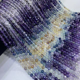 2/3/4mm Faceted Natural Flourite Beads for Jewelry Making