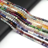 Fluorite Morganite Beads 4mm Cube Loose Spacer Beads for Jewelry Making 14''
