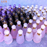 Fluorite Perfume Bottle Pendant Healing Necklace