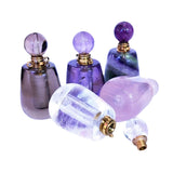 Fluorite Perfume Bottle Pendant Healing Necklace