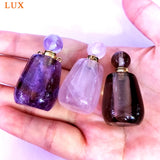 Fluorite Perfume Bottle Pendant Healing Necklace