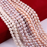 Freshwater Rice Pearl Beads for Jewelry Making DIY 14''