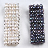 Pearl Beaded Button Bracelet Charms Jewelry for Women