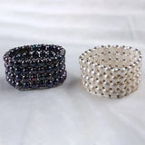 Pearl Beaded Button Bracelet Charms Jewelry for Women
