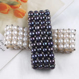 Pearl Beaded Button Bracelet Charms Jewelry for Women