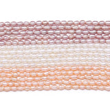 Natural Freshwater Pearl Beads Rice Shape Jewelry Making DIY