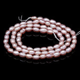 Natural Freshwater Pearl Beads Rice Shape Jewelry Making DIY