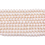Natural Freshwater Pearl Round Spacer Beads for Jewelry Making DIY