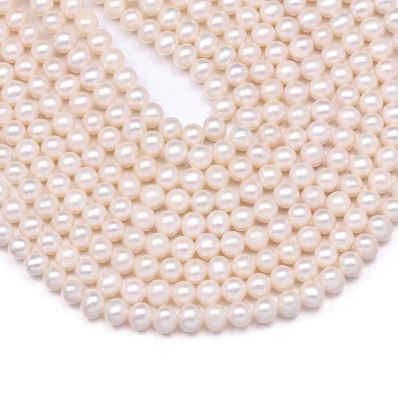 Freshwater Pearl Beading Round Loose Spacer Beads for Jewelry Making