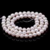 Natural Freshwater Pearl Round Spacer Beads for Jewelry Making DIY