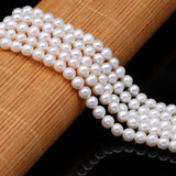 Natural Freshwater Pearl Round Spacer Beads for Jewelry Making DIY