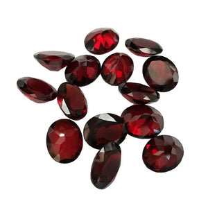 Natural Garnet Oval Cut Ring Face Multi-Size Mozambique Raw Stone