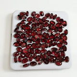 Natural Garnet Oval Cut Ring Face Multi-Size Mozambique Raw Stone