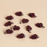 Hand-woven Natural Garnet Stone Bracelet 3mm Lucky Ball Bracelets