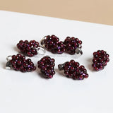 Hand-woven Natural Garnet Stone Bracelet 3mm Lucky Ball Bracelets