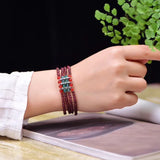 Natural Garnet Stone Bracelets Wine Red Bead With Red Beads Bracelet