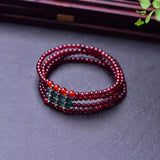 Natural Garnet Stone Bracelets Wine Red Bead With Red Beads Bracelet