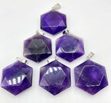 Amethyst Star Of David Pendant for DIY Jewelry Making 10pcs