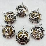 Gem Stone Quartz Crystal Amethyst Tiger-Eye Hollow Box Pendant Set