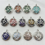 Quartz Crystal Amethyst Tiger's-eye Hollow Box Pendant 8Pcs