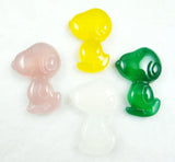 Gem Stone Quartz Crystal Chalcedony Agates Pendant 4PCS