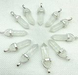 24Pcs Quartz Crystal Turquoise Pendulum Charm Pendants DIY Jewelry