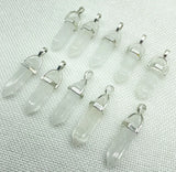 24Pcs Quartz Crystal Turquoise Pendulum Charm Pendants DIY Jewelry
