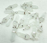 24Pcs Quartz Crystal Turquoise Pendulum Charm Pendants DIY Jewelry