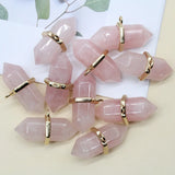 Quartz Crystal lapis lazuli Hexagonal Pendulum Reiki Charm Pendants