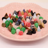 GemStone Pointed Bead Pendant DIY Necklace Charm 50PCS