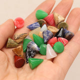 GemStone Pointed Bead Pendant DIY Necklace Charm 50PCS