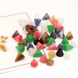 GemStone Pointed Bead Pendant DIY Necklace Charm 50PCS