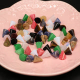GemStone Pointed Bead Pendant DIY Necklace Charm 50PCS