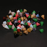 GemStone Pointed Bead Pendant DIY Necklace Charm 50PCS