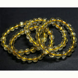 Yellow Hair Needle Rutile Quartz Stretch Bracelet