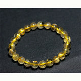 Yellow Hair Needle Rutile Quartz Stretch Bracelet