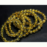 Yellow Hair Needle Rutile Quartz Stretch Bracelet