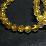 Yellow Hair Needle Rutile Quartz Stretch Bracelet
