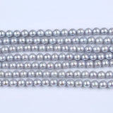Natural Gray 7-8mm Round Freshwater Pearl Strand