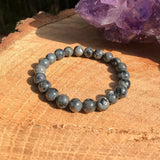 Natural Gray Larvikite Bracelet Chakra Healing Stone
