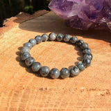 Natural Gray Larvikite Bracelet Chakra Healing Stone