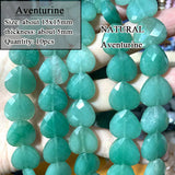 Green Aventurine Stone Beads Round Square Oval for DIY Bracelet