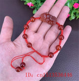 Green Chalcedony Buddha Beads PIXIU Bracelet Hand Knitted Bangle