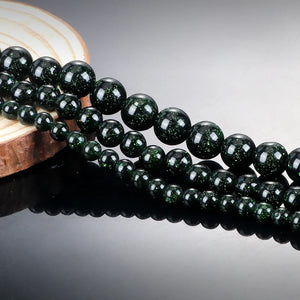 Green Sandstone Round Loose Stone 4 6 8MM DIY Jewelry Making