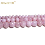 Purple Kunzite Round Stone Beads 6/8/10mm 15'' Strand