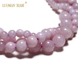 Purple Kunzite Round Stone Beads 6/8/10mm 15'' Strand